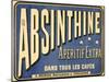 Affiche pour l'absinthine aperitif extra, dans tous les cafes-European School-Mounted Giclee Print