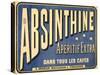 Affiche pour l'absinthine aperitif extra, dans tous les cafes-European School-Stretched Canvas