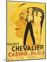 Affiche Pour La Revue Paris En Joie Au Casino De Paris Dans Laquelle Chante Maurice Chevalier, 1937-null-Mounted Photo
