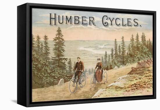 Affiche publicitaire de la maison Humber Cycles-null-Framed Stretched Canvas
