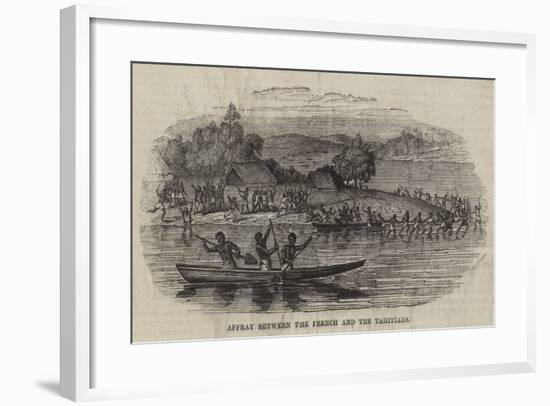 Affray Between the French and the Tahitians-null-Framed Giclee Print