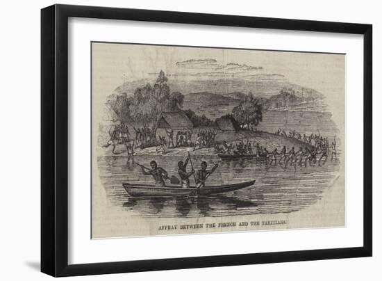 Affray Between the French and the Tahitians-null-Framed Giclee Print