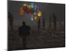 Afghan Boy Runs with Balloons to Join His Friends in Dusty Alley in Kabul, Afghanistan-null-Mounted Photographic Print