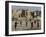 Afghan Boys Play Soccer Near a Mosque and Ruined Buildings During the Early Morning-null-Framed Premium Photographic Print