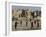 Afghan Boys Play Soccer Near a Mosque and Ruined Buildings During the Early Morning-null-Framed Premium Photographic Print