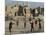 Afghan Boys Play Soccer Near a Mosque and Ruined Buildings During the Early Morning-null-Mounted Photographic Print