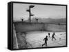 Afghan Boys Play Soccer-null-Framed Stretched Canvas