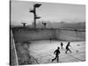 Afghan Boys Play Soccer-null-Stretched Canvas