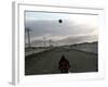 Afghan Boys Play with a Ball in Kabul, Afghanistan, Friday, July 7, 2006-Rodrigo Abd-Framed Photographic Print