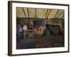 Afghan Boys Wait for Other Students and the Teacher-null-Framed Photographic Print