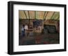 Afghan Boys Wait for Other Students and the Teacher-null-Framed Photographic Print