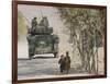 Afghan Boys Walk Along a Path While International Security Assistance Force (Isaf)-null-Framed Photographic Print