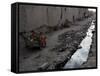 Afghan Children Sit Together Aboard an Old Cart-null-Framed Stretched Canvas