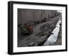 Afghan Children Sit Together Aboard an Old Cart-null-Framed Premium Photographic Print