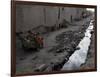 Afghan Children Sit Together Aboard an Old Cart-null-Framed Photographic Print