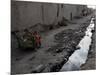 Afghan Children Sit Together Aboard an Old Cart-null-Mounted Photographic Print