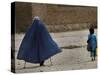 Afghan Girl Carries the Ration of Her Mother, a Victim of Land Mines, in Kabul, Afghanistan-null-Stretched Canvas