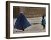 Afghan Girl Carries the Ration of Her Mother, a Victim of Land Mines, in Kabul, Afghanistan-null-Framed Photographic Print