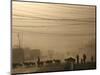 Afghan Herders Lead Their Livestodk Across a Road in Kabul, Afghanistan, Monday, Oct 9, 2006-Rodrigo Abd-Mounted Photographic Print