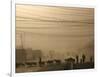 Afghan Herders Lead Their Livestodk Across a Road in Kabul, Afghanistan, Monday, Oct 9, 2006-Rodrigo Abd-Framed Photographic Print