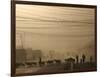 Afghan Herders Lead Their Livestodk Across a Road in Kabul, Afghanistan, Monday, Oct 9, 2006-Rodrigo Abd-Framed Photographic Print