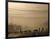 Afghan Herders Lead Their Livestodk Across a Road in Kabul, Afghanistan, Monday, Oct 9, 2006-Rodrigo Abd-Framed Photographic Print