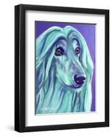 Afghan Hound - Aqua-Dawgart-Framed Premium Giclee Print