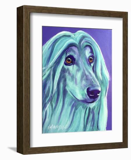 Afghan Hound - Aqua-Dawgart-Framed Giclee Print