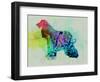 Afghan Hound Watercolor-NaxArt-Framed Art Print