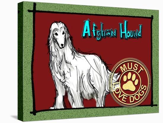 Afghan Hound-Cathy Cute-Stretched Canvas