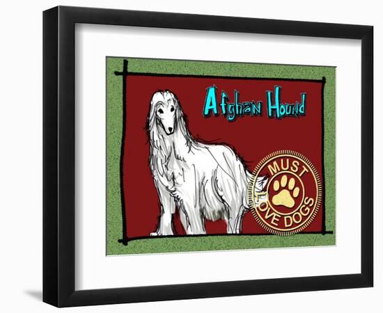 Afghan Hound-Cathy Cute-Framed Giclee Print