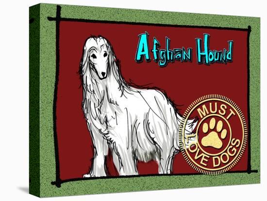 Afghan Hound-Cathy Cute-Stretched Canvas