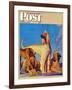 "Afghan Hounds," Saturday Evening Post Cover, March 18, 1944-Rutherford Boyd-Framed Giclee Print