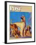 "Afghan Hounds," Saturday Evening Post Cover, March 18, 1944-Rutherford Boyd-Framed Giclee Print