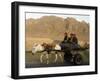 Afghan Kids Ride on a Horse Carriage in Kandahar City, Afghanistan-null-Framed Photographic Print