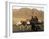 Afghan Kids Ride on a Horse Carriage in Kandahar City, Afghanistan-null-Framed Photographic Print