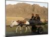 Afghan Kids Ride on a Horse Carriage in Kandahar City, Afghanistan-null-Mounted Photographic Print