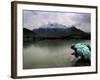 Afghan Man Washes His Face in the River before Going to Evening Prayers-null-Framed Photographic Print