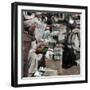 Afghan Money Changers on the Roadside Market-null-Framed Photographic Print