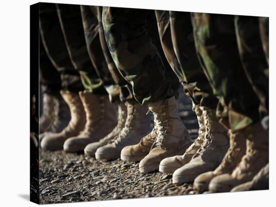 Afghan National Army Air Corp Soldiers Training in Kandahar, Afghanistan-null-Stretched Canvas