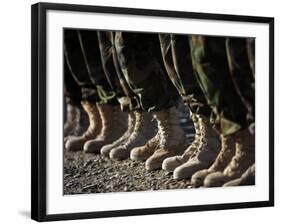 Afghan National Army Air Corp Soldiers Training in Kandahar, Afghanistan-null-Framed Photographic Print