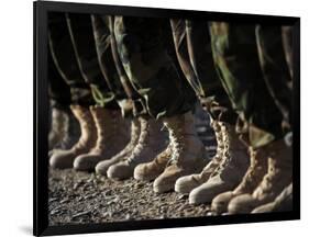 Afghan National Army Air Corp Soldiers Training in Kandahar, Afghanistan-null-Framed Photographic Print