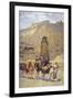 Afghan Nomad Family in Front of One of Two Buddhas of Bamiyan, 1950-null-Framed Giclee Print