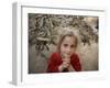 Afghan Refugee Child Looks on in a Neighborhood of Rawalpindi, Pakistan-null-Framed Photographic Print