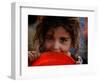 Afghan Refugee Child Who Lives in Slum Area of Lahore City in Pakistan Waits to Get Water-null-Framed Photographic Print