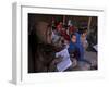 Afghan Refugee Children Holding Copies of the Quran, Repeat after their Teacher-null-Framed Photographic Print