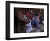 Afghan Refugee Children Holding Copies of the Quran, Repeat after their Teacher-null-Framed Photographic Print