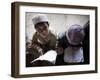 Afghan Refugee Children Read Verses of the Quran During a Daily Class at a Mosque in Pakistan-null-Framed Photographic Print