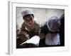 Afghan Refugee Children Read Verses of the Quran During a Daily Class at a Mosque in Pakistan-null-Framed Photographic Print