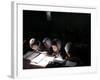 Afghan School Girls Read their Lessons at the Aziz Afghan Secondary School in Kabul, Afghanistan-null-Framed Photographic Print